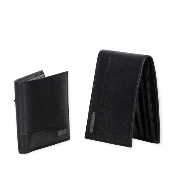 Ben Sherman Manchester Collection Slim BiFold Wallet in Black